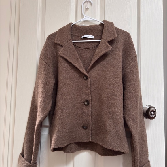 Mango Chestnut Brown Button Jacket - Picture 2 of 4